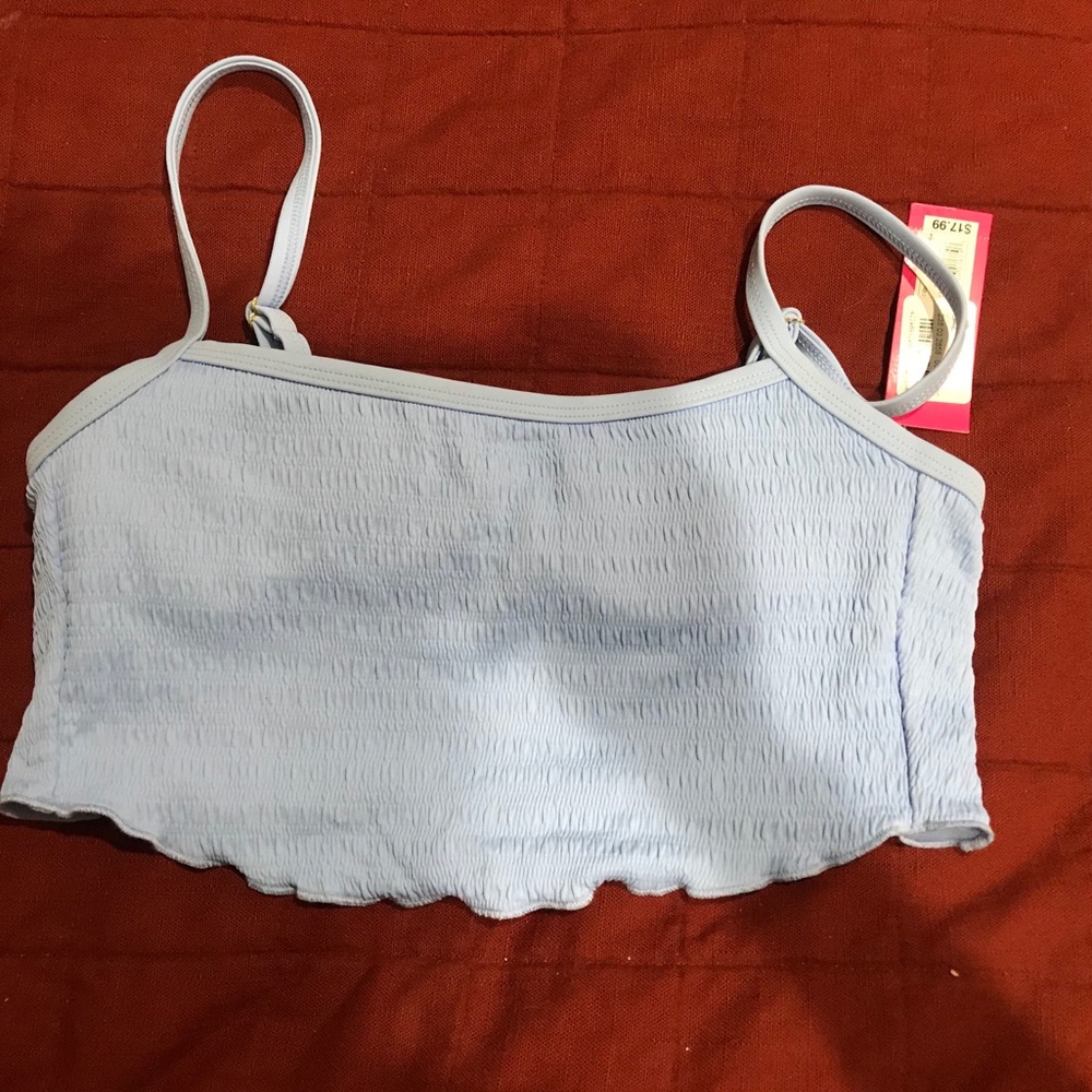 Medium Baby Blue Crop Bikini Top from Xhilaration